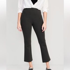 High waisted kick flare crop pants